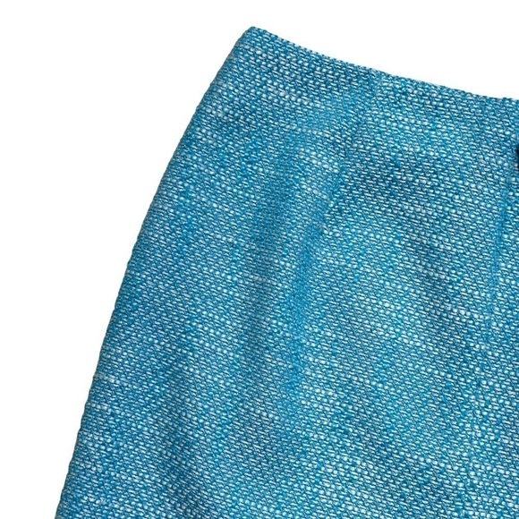 Talbots Blue Turquoise & White Texturized Tweed Pencil Skirt US 4P - Picture 7 of 9